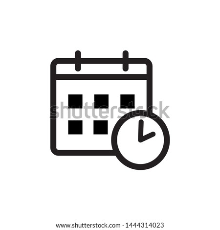 calendar and clock vector icons
 Royalty-Free Stock Photo #1444314023