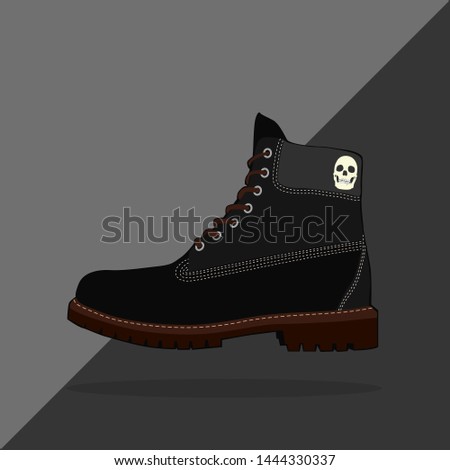 leather boots. for boot lovers. it can be used as a wall display, poster, part of vector design and other. vector