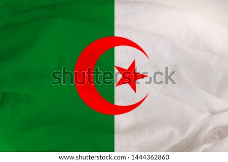 national flag of Algeria, a symbol of vacation, immigration, politics