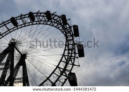 silhouette picture of Ferris Wheel    amusement park