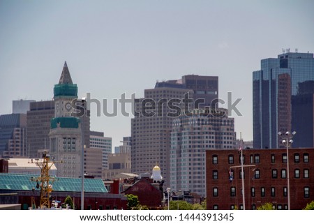 Boston skyline with Custom House Clock Tower (Massachusetts, United States)