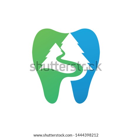 dental with mountain logo template