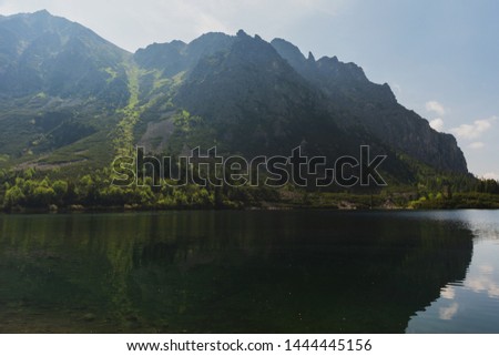 Beautiful scenery of the High Tatras mountains in Slovakia