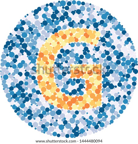 G letter color distributed circles dots illustration