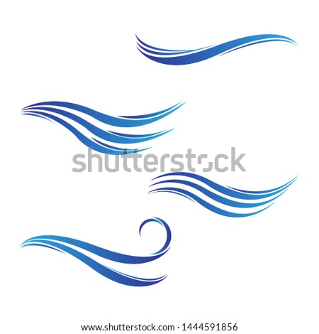 Water wave Logo Icon Design Template Vector Illustration.