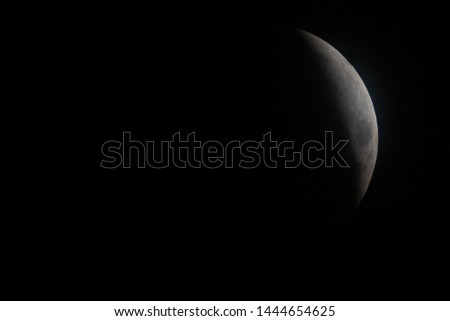 Lunar Eclipse Moon Photographed With A Telescope