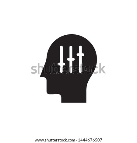 human, brain, control icon. Simple glyph, flat vector of Mind process icons for UI and UX, website or mobile application