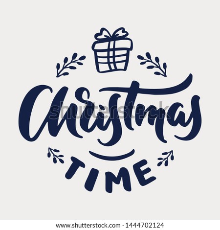Christmas  hand drawn lettering. Xmas red, lettering. Calligraphy on white background. Composition for banner, postcard, poster design element stories, posts, etc. Vector eps10