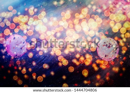 Abstract bokeh background. Christmas Glittering background.
