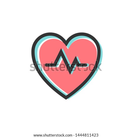 heartbeat icon isolated on white background. Vector illustration. Eps 10.