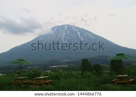 The most beautiful mountain in Hokkaido province Japan. Little fuji or Mt.Ezo fuji .
