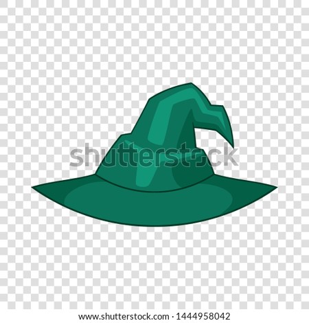 Witch hat icon. Cartoon illustration of witch hat vector icon for web design