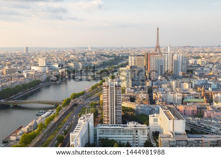 Beautiful Paris from the sky