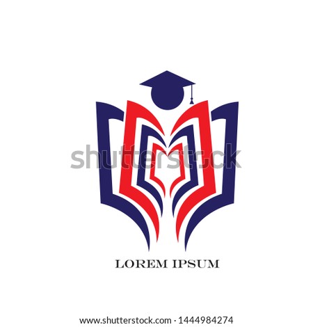 Education logo icon design, vector illustration
