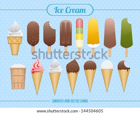 set of ice cream