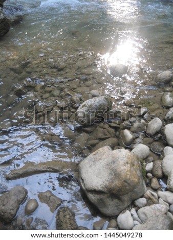 Summer photo of mountain river.
