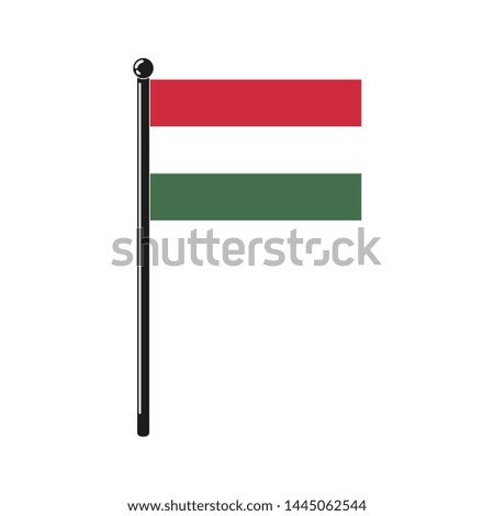 national  flag of Hungary in the original colours and proportions