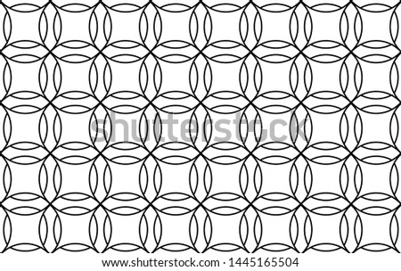Seamless geometric vector pattern in black and white colour - Vector