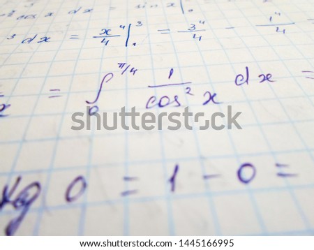 Math geometry background with formulas, math, number equation