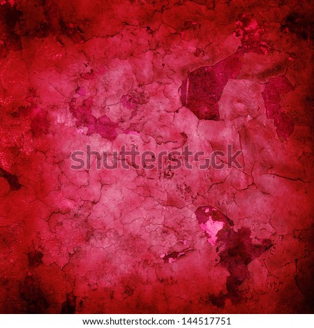 Abstract cracked red wall background or texture