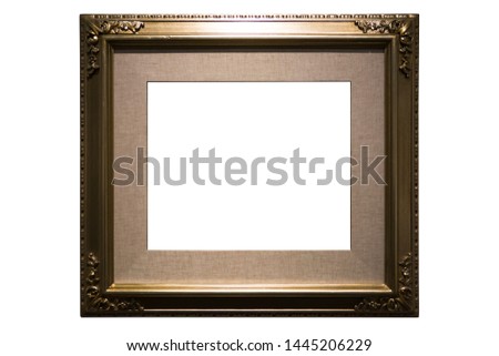 isolated frame of painting on white background