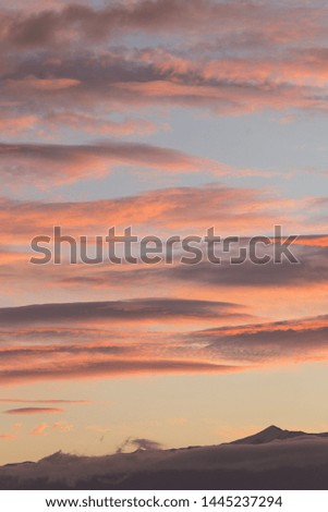 clouds  sunset colors  like stripes colors for background