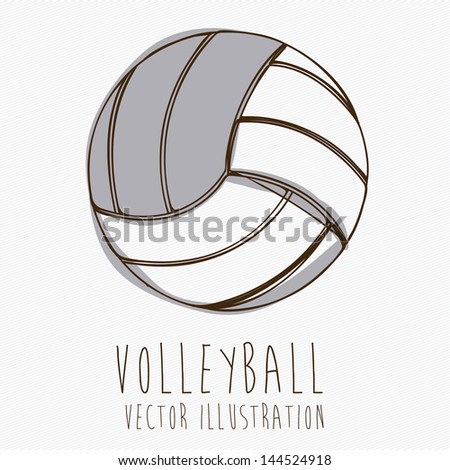 volleyball design over white background vector illustration