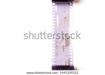 photo film 35 mm on a white background