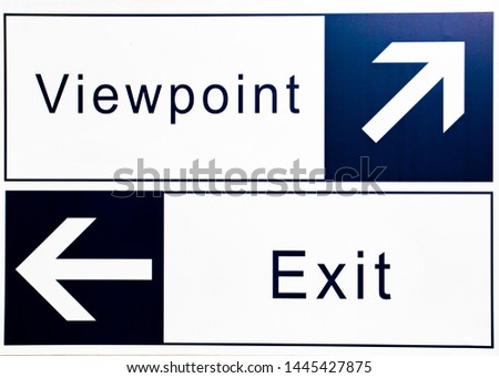 viewpoint and exit way board