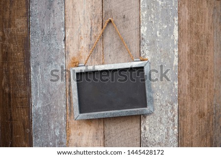 sign with blank copy space on the wooden shop door