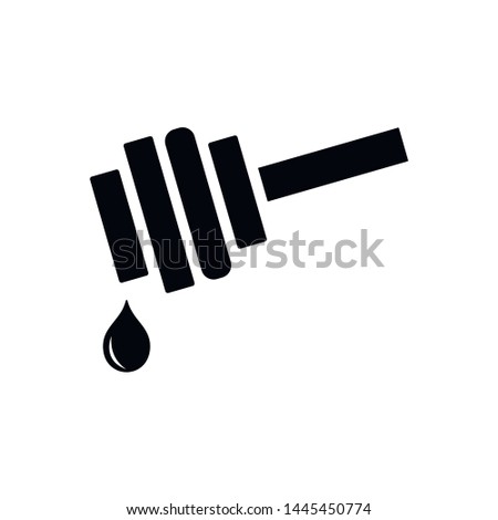 Honey spa therapy icon. Flat vector illustration in black on white background. EPS 10