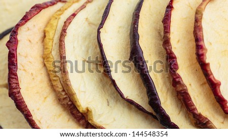 Close-up of Dried apple rings