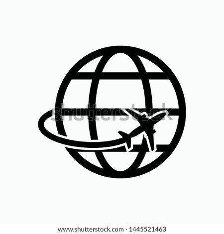 plane icon vector sign symbol isolated