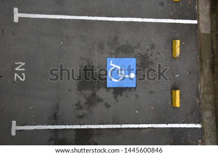 Parking spot for disabled people