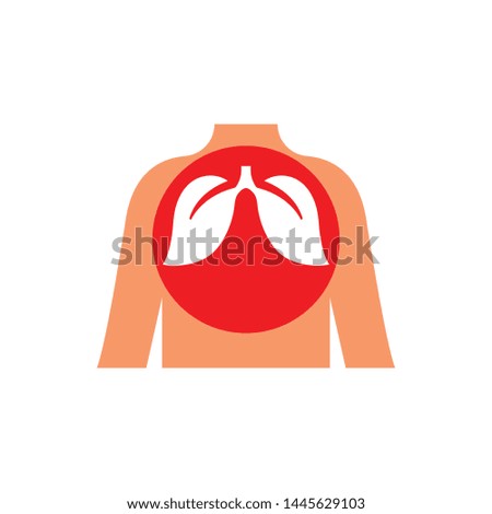 human lungs logo icon vector illustration design templaten
