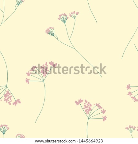 Cherry blossoms seamless vector pattern with leaves and florals editable and separable