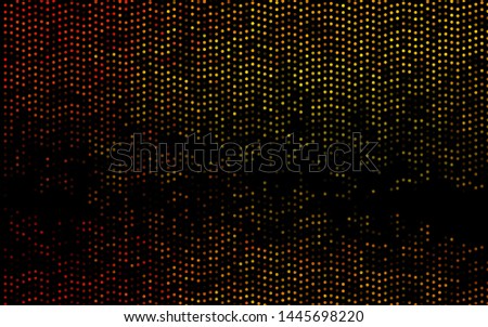 Dark Orange vector pattern with spheres. Glitter abstract illustration with blurred drops of rain. Template for your brand book.