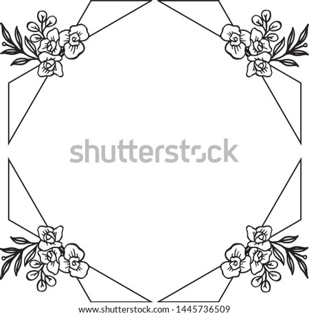 Vector illustration template for elegant wreath frame