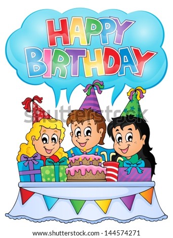 Kids party theme image 7 - eps10 vector illustration.