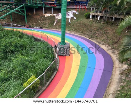 Colorful road in the park for outdoor texture