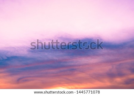 view of the beautiful sky at sunset Like the art of nature Concepts for background and weather heaven