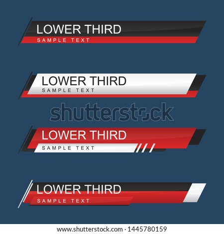 Lower third design template. Vector illustration. Royalty-Free Stock Photo #1445780159