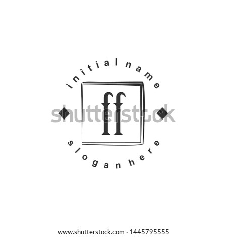 FF Initial beauty monogram logo vector