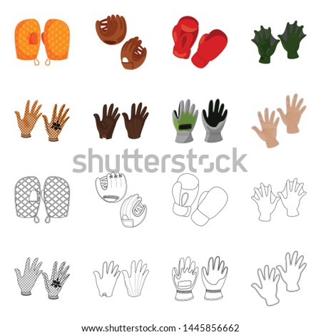 Vector design of silhouette and safety icon. Set of silhouette and comfort vector icon for stock.