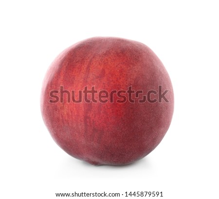 Delicious ripe sweet peach isolated on white