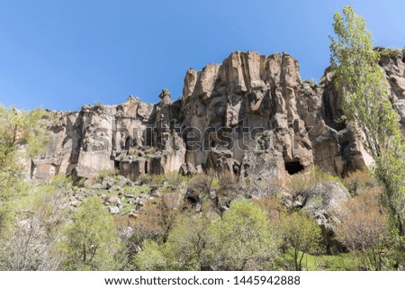 A view of Ihlara valley in Cappadocia, Turkey.