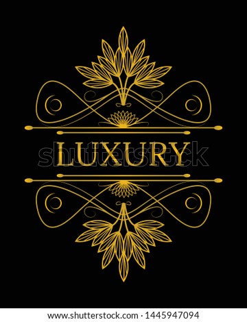 Luxury logo template design vector illustration
