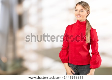 Close up portrait of a professional business woman smiling 