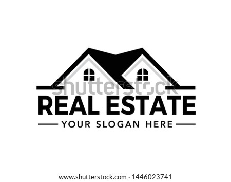 Home real estate logo template vector illustration