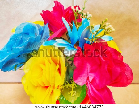 Beautiful colorful flowers can be used to make the background.  
 